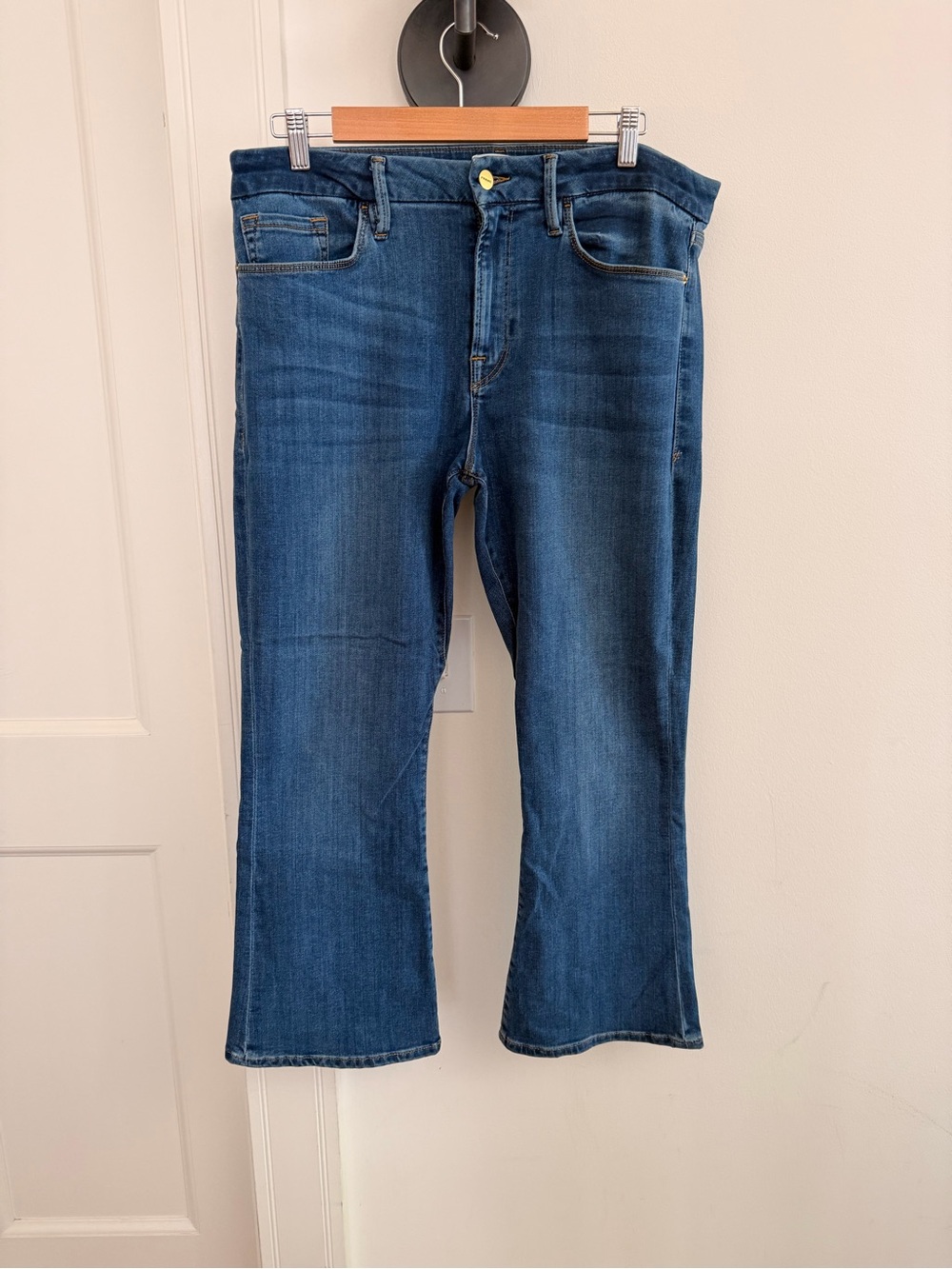 Frame Denim Light Blue Cropped Bootcut Jeans